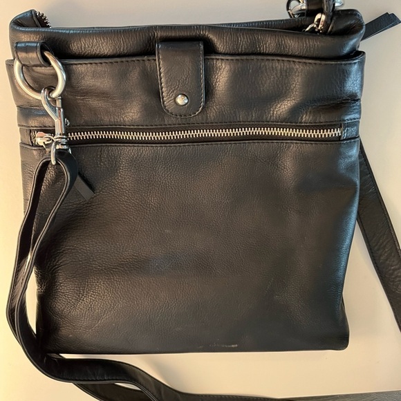 ili New York Black Genuine Leather Crossbody Bag Streetwear - Picture 4 of 16
